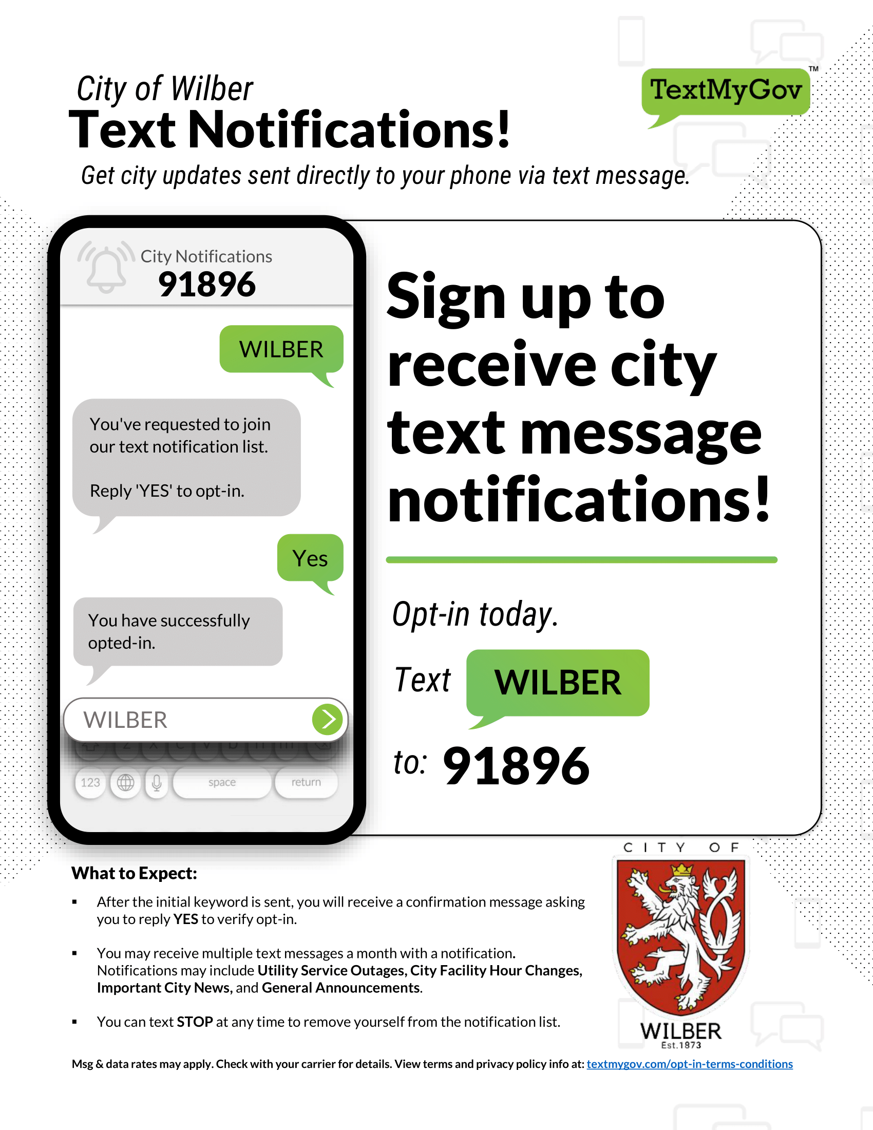 TextMyGov Notifications Flyer